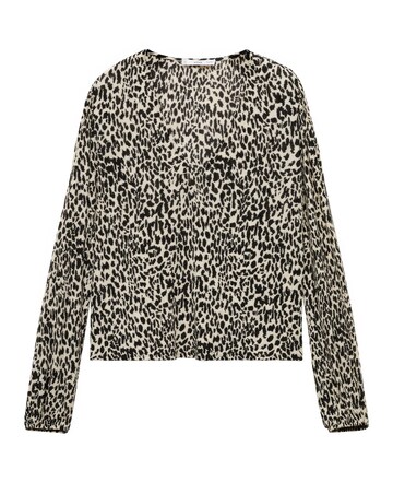Mango Lin Leopard Print Blouse