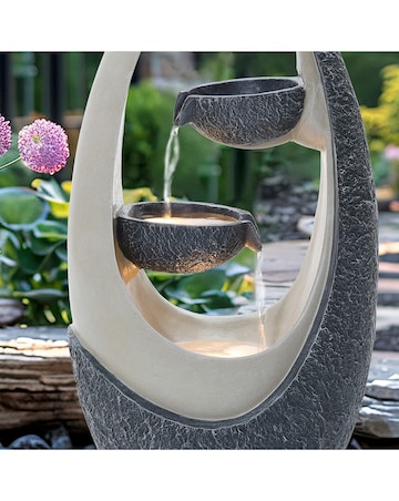 Charles Bentley 2 Tier Cascading Bowls Oval Water Feature