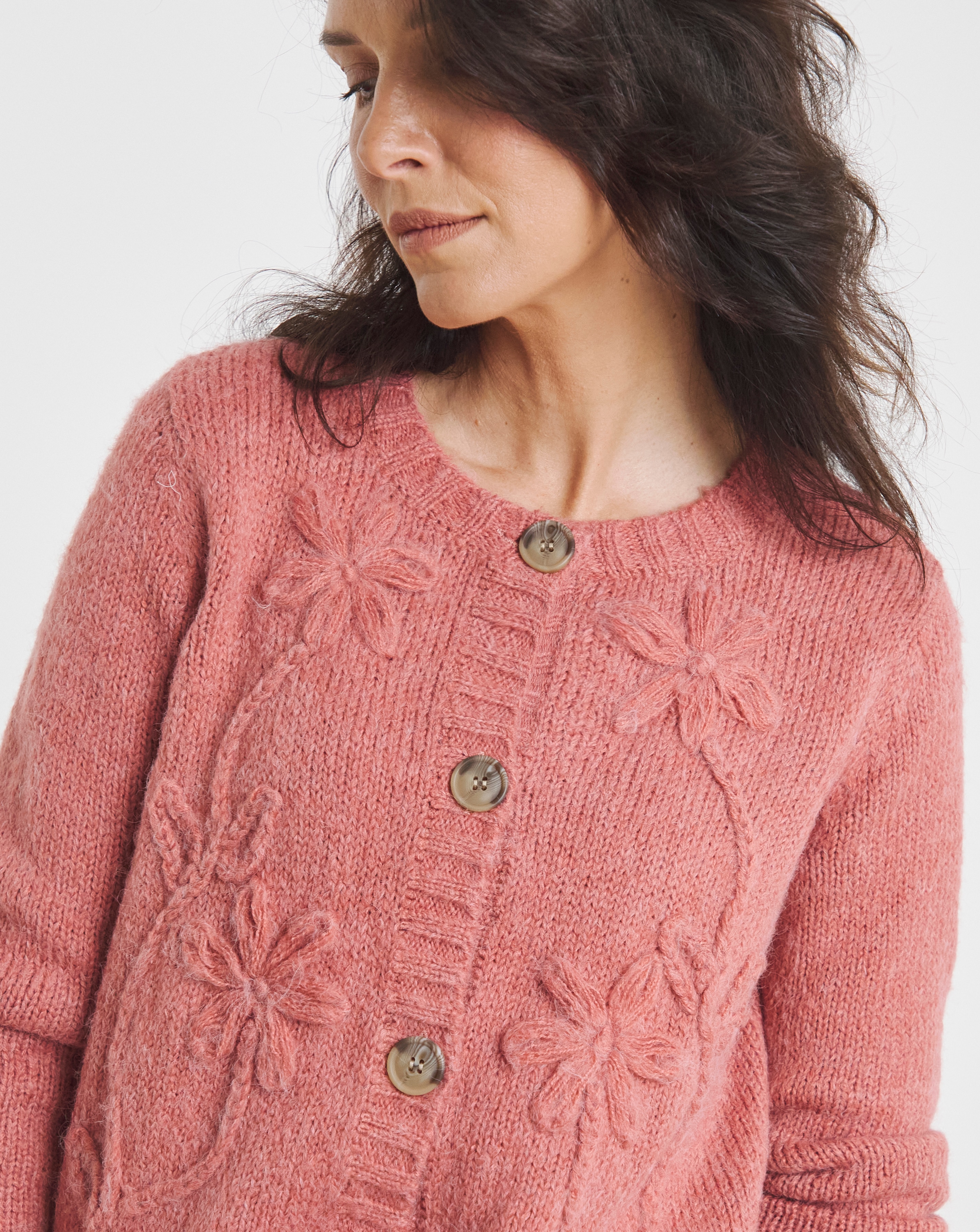 Rose 3D Floral Cardigan | JD Williams