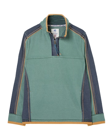 Fatface Airlie Panel Sweatshirt - Green