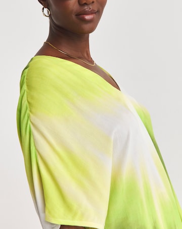 Printed Crinkle Tunic Top