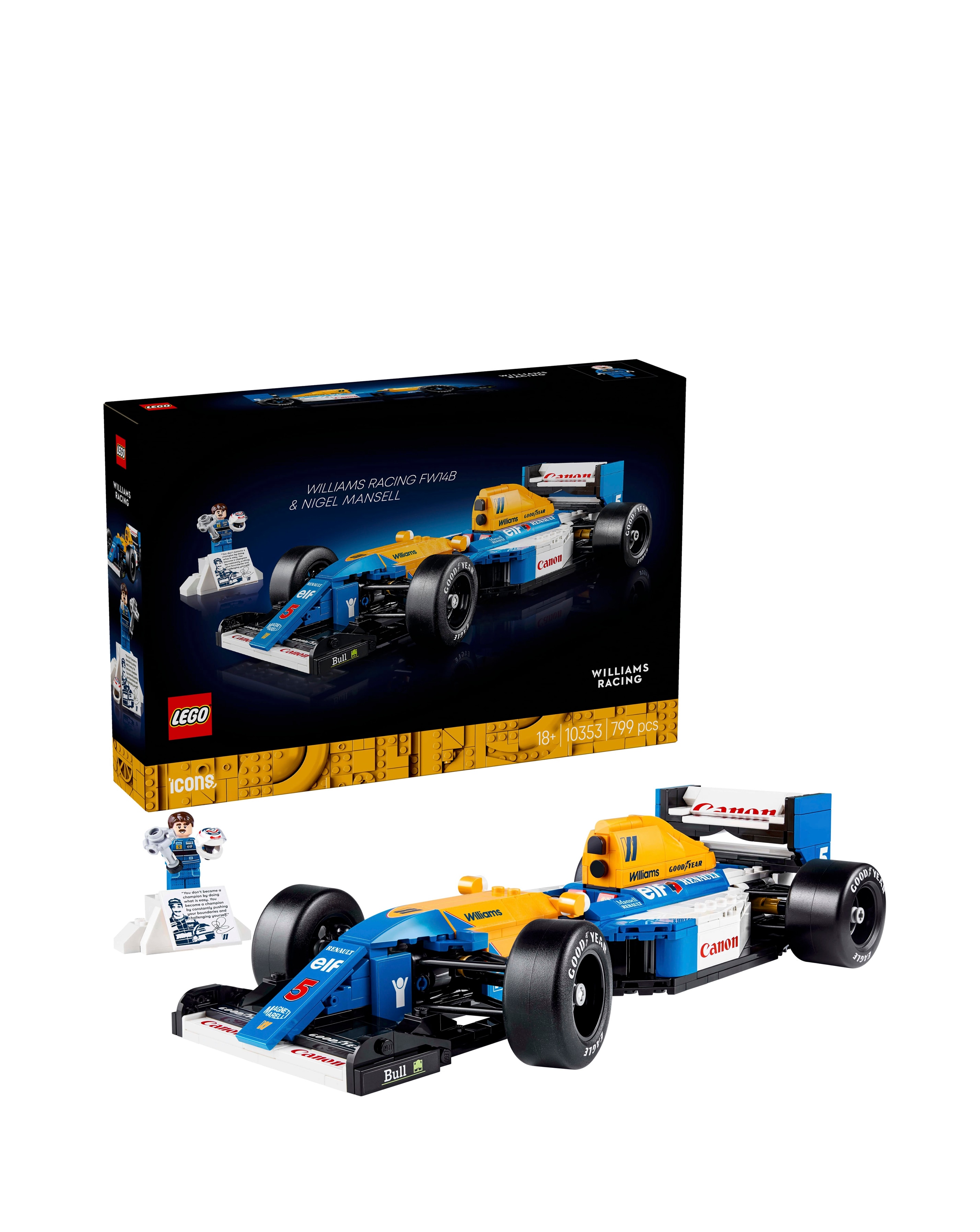 LEGO Icons Williams Racing FW14B & Nigel Mansell