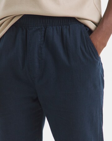 Linen Blend Tapered Elasticated Trouser
