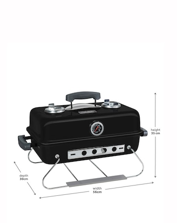 George Foreman Black Toolbox Charcoal BBQ
