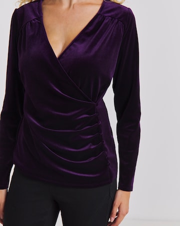 Joe Browns Glamorous Velour Wrap Top