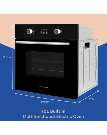 Russell Hobbs RHEO7005B 70L Built-In Single Electric Fan Oven - Black
