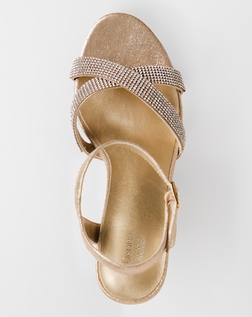 Joanna Hope Diamante Crossover Heeled Sandal - Wide Fit (E)