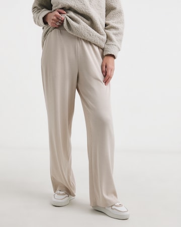 Oatmeal Waffle Wide Leg Joggers
