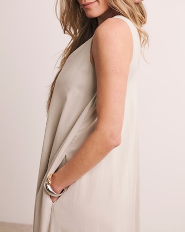 Anthology Linen Mix Pleat Dress