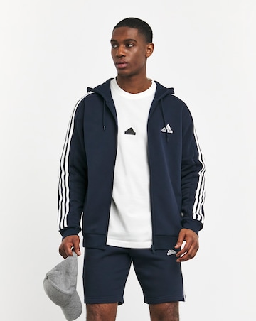 adidas 3-Stripes Fleece Full Zip Hoodie