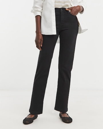 24/7 Black Straight Leg Jeans