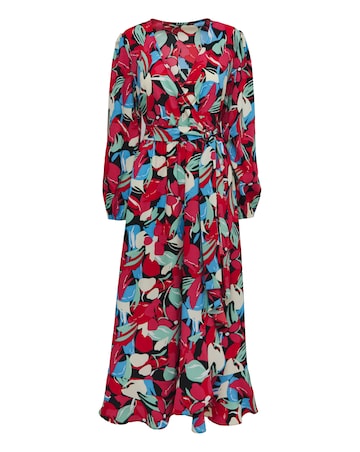 Simply Be Floral Print Wrap Midi Dress