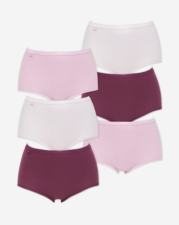 Sloggi (6 Pack) Basic Maxi Knickers Plum Multi
