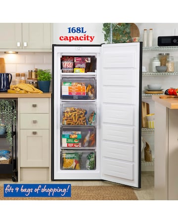 Russell Hobbs RH143FZ552E1B 143cm High Small Upright Freezer - Black - E Rated