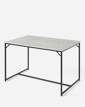 Mason Marble Effect Compact Dining Set with 2 Benches