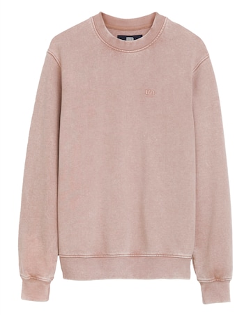 Union Garment Dyedn Crew Neck Sweatshirt- Pink