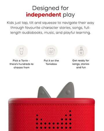 Tonies Toniebox 2 Starter Set with Creative Tonie Rubie - Sunset Red