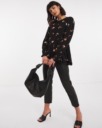 Selected Femme Floral Print Peplum Blouse