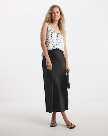 Satin V Neck Vest Top