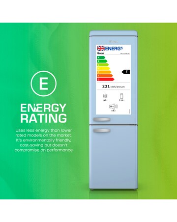 Swan SR11020BLNE Retro 60/40 Fridge Freezer - Blue