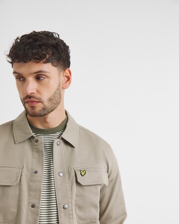 Lyle & Scott Taupe Classic Long Sleeve Cord Shirt