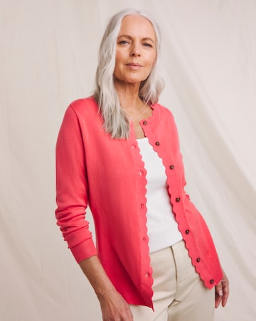 Julipa Scalloped Edge Button Down Cardigan