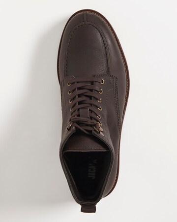 Dark Brown Chukka Leather Boot Wide Fit