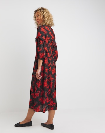 Printed Midi Tea Dress