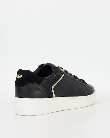 Dune Elli Black Platform Trainers Standard Fit