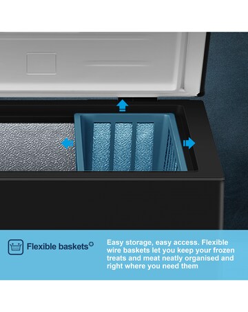 Fridgemaster MCF100EB 97L Freestanding Chest Freezer - Black - E Rated