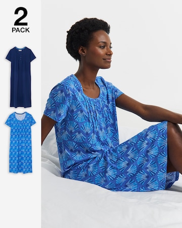 Julipa (2 Pack) Value Blue Shell Midi Nighties