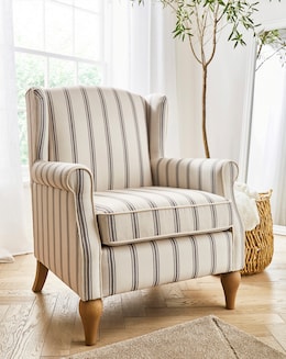Bailey Stripe Wingback Armchair