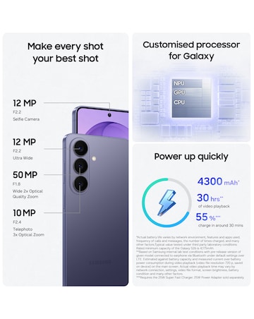 Samsung Galaxy S26 256GB - Cobalt Violet