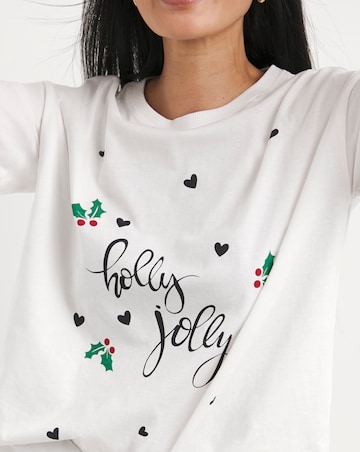 White Holly Jolly Christmas T-Shirt
