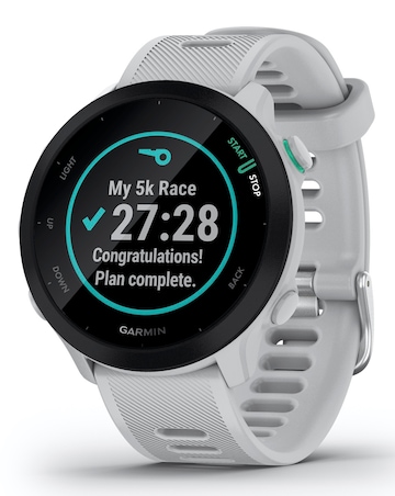 Garmin Forerunner 55 GPS Running Smart Watch - White