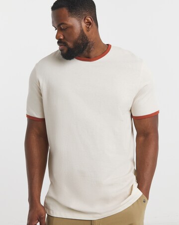 Jack & Jones Ringer T-Shirt - Red/Cream