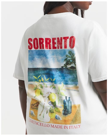 Simply Be White Sorrento Slogan T-Shirt