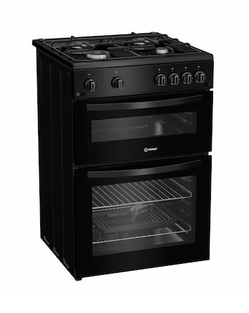 Indesit ITG6GB 60cm Gas Twin Cooker - Black