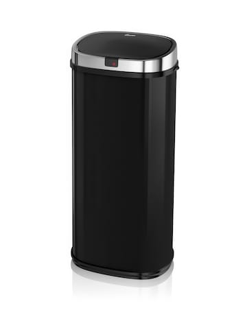 Swan 50L Square Sensor Bin Black