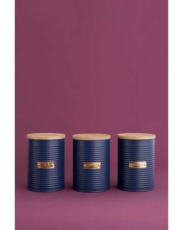 Typhoon Otto 4 Piece Bread Bin and Canister Navy Storage Set
