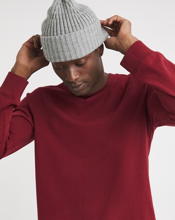Long Sleeve Heavyweight T-Shirt Long Length- Cranberry