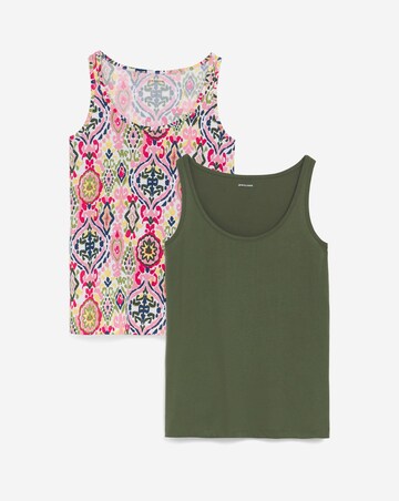 Pure Cotton 2 Pack Sleeveless Swing Vests