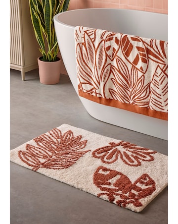Cosmo Floral Cotton Bath Mat