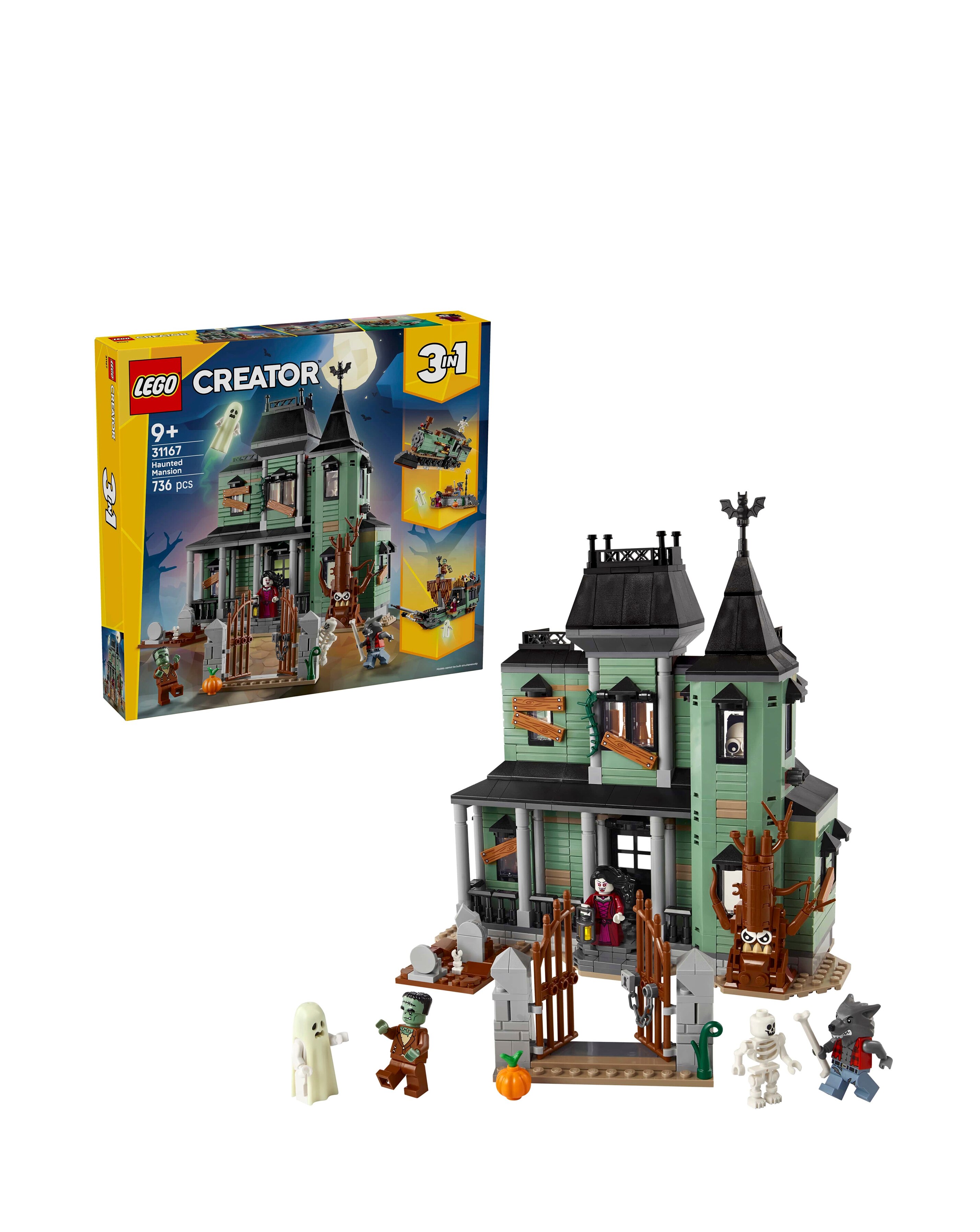 LEGO Creator 3in1 Haunted Mansion House Building Toy 31167
