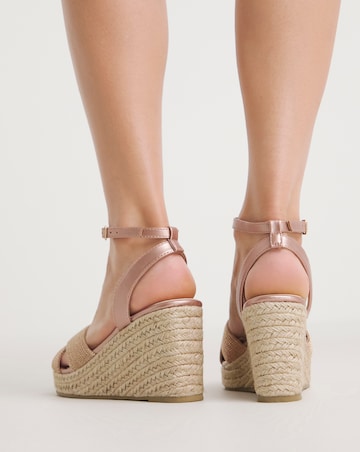 Malibu Crossover Wedge Espadrille Sandals - Extra Wide Fit (EEE)
