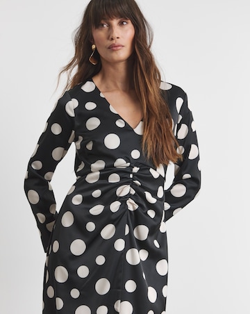 Joanna Hope Ruched Front Midi Dress