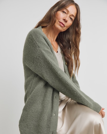 Ribbed Button Up Cardigan