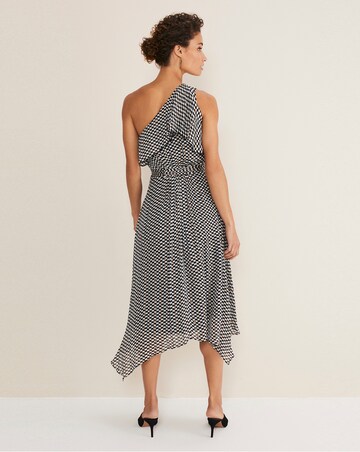 Phase Eight Kaz Check One Shoulder Dress