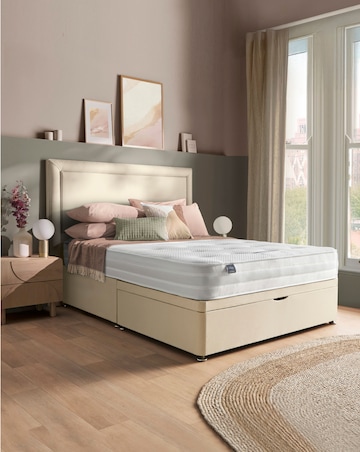 Silentnight Fabric Half Ottoman Divan Base Only