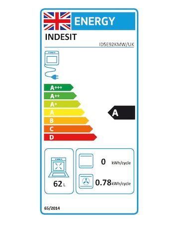 Indesit Cloe ID5E92KMW Electric Twin Cavity 50cm Cooker White